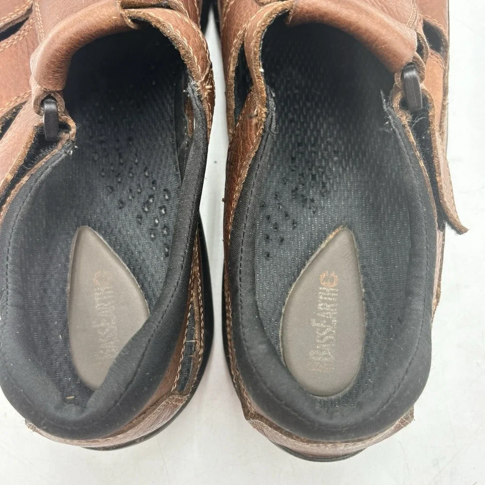 G.H. Bass Bramble Brown Leather Fisherman Sandals Closed Toe Sz 11.5 M Men's